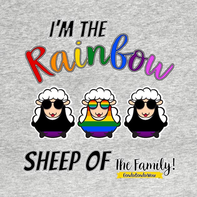 GenderBenderWear (White) - "Rainbow Sheep Of The Family" by GenderBenderWear